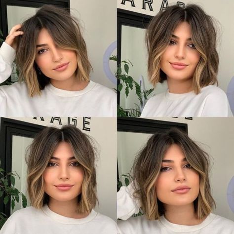 Center-Parted Bob for Women with Round Faces Hairstyle For Round Face Women, Round Face Women, Hairstyle For Round Face, Unnatural Hair Color, Kort Bob, Bob Haircut For Round Face, 50 Hairstyles, Square Face Hairstyles, Beauty Hairstyles