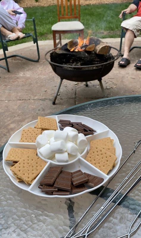 Smores Date Night, Smores Sleepover, Smores Aesthetics, Camping Dessert Ideas, Smores Night, Ryan Shay, Indy Ivers, Campfire Cones, Windy City Series