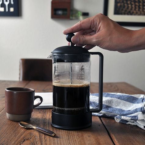 How To Make Coffee: The Perfect French Press Technique | Turntable Kitchen French Roast Coffee, French Press Coffee Maker, Coffee Press, French Roast, Roast Coffee, Best Espresso, French Press Coffee, Gourmet Coffee, Press Kit