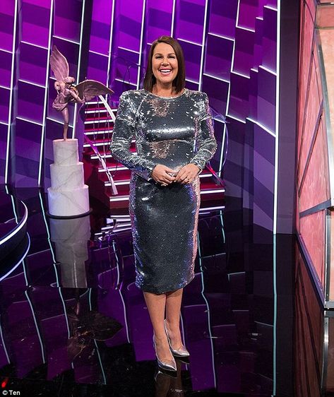 Julia Morris vows to draw on her own dating experiences as host of new show Blind Date | Daily Mail Online Tom Sturridge Being Julia, Julia Morris, Brittany Murphy Interview Magazine, Blind Dates, Happily Married, New Shows, Comedians, Bodycon Dress, Actresses