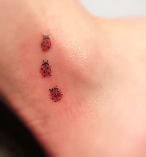 Ladybug Tattoos, Ladybug Tattoo, Lady Bug Tattoo, Funky Tattoos, Bug Tattoo, Cute Little Tattoos, Cute Tiny Tattoos, Dainty Tattoos, Tattoos Designs