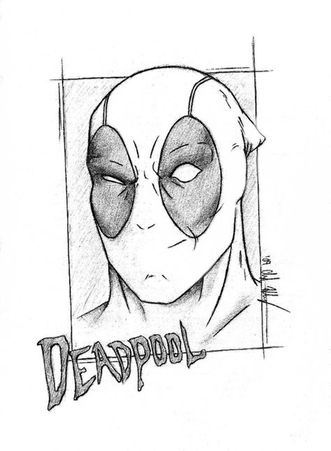 Deadpool!!!! Doctor Strange Drawing, Superhero Sketches, Deadpool Drawing, Marvel Art Drawings, Easy Graffiti Drawings, Pencil Sketches Easy, Deadpool Art, Wolverine Art, Marvel Coloring