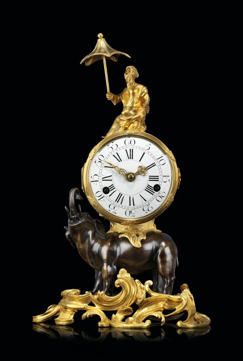 Elephant Clock, Tik Tak, 18th Century, Art Nouveau, Elephant, Clock, Quick Saves, Beauty, Art