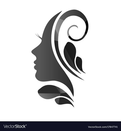 Woman Profile Silhouette, Women Illustration Art Faces, Female Face Silhouette, Women Silhouette Art, Face Logo Design, Fashion Logo Design Inspiration, Logo Design Women, Silhouette Face, Silhouette Of A Woman