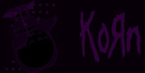 Totoro x Korn Korn Banner, Korn Wallpaper, Desktop Wallpaper, Neon Signs