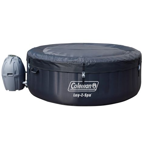 Coleman SaluSpa 4-Person Portable Inflatable Outdoor Spa Hot Tub, Black Outdoor Spas Hot Tubs, Round Hot Tub, Inflatable Hot Tub, Inflatable Spas, Portable Hot Tub, Portable Spa, Inflatable Hot Tubs, Outdoor Inflatables, Spa Water