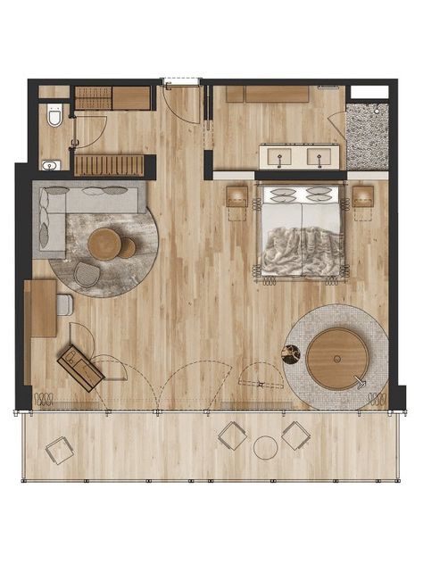 Hotel Suite Design, Suite Room Hotel, Hotel Room Plan, Hotel Room Design Plan, Nature Resort, Wooden Bathtub, Granny House, Hotel Floor Plan, Lodge Hotel