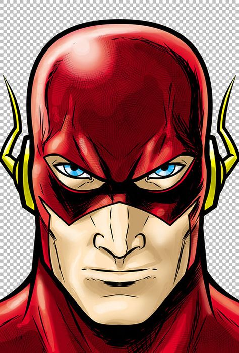 30 Head Shots Of Superheroes, Villains And Cartoon Characters Flash Dc Comics, Comic Face, Manga Studio, Kid Flash, Arte Dc Comics, Comic Collection, Dc Characters, Flash Art, Dc Heroes