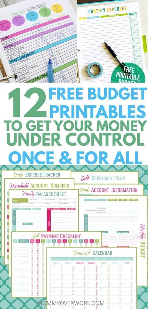 Awesome, simple black & white or colorful FREE BUDGET PRINTABLES, templates, worksheets for organizing family finances. Easy even for college teens, young adults, beginners. Print for your home planner binder or household notebook. Includes weekly, biweekly or monthly paycheck budgeting, Dave Ramsey snowball debt payoff, bill payment, expense tracker, grocery list & meal planner, financial planning & goal setting, cash envelopes #budget #budgeting #printable #freeprintables #savemone Budgeting Printable, Bill Organization Printables, Budgeting Worksheets Free, Snowball Debt, Budget Worksheets, Monthly Budget Worksheet, Printable Budget Worksheet, Household Notebook, Free Budget Printables