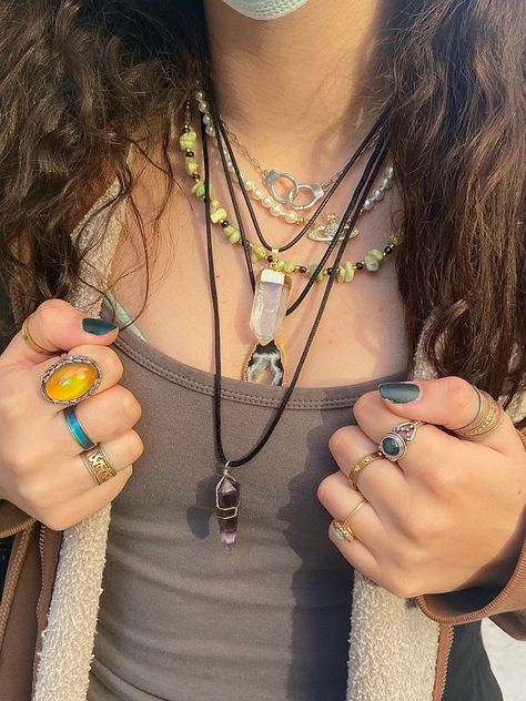 Rings And Necklaces, A Woman, Necklaces, Ring