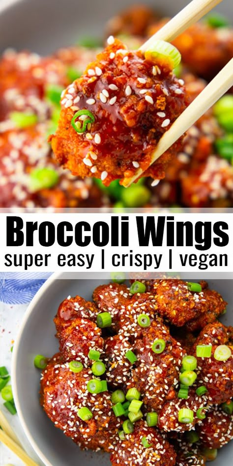 Broccoli Wings, Dorm Foods, Crispy Broccoli, Vegan Wings, Rice Recipes For Dinner, Cook Books, Vegan Comfort Food, Bon Appetite, Protein Recipes