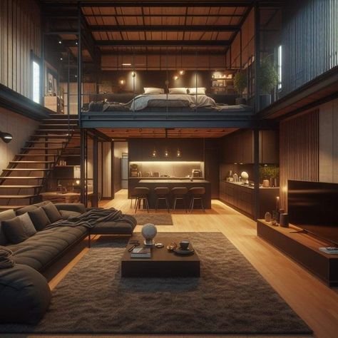 Dröm Hus Planer, Loft House Design, Loft Interior Design, House Loft, Loft Interiors, Loft House, Dream House Rooms, Loft Design, Home Building Design