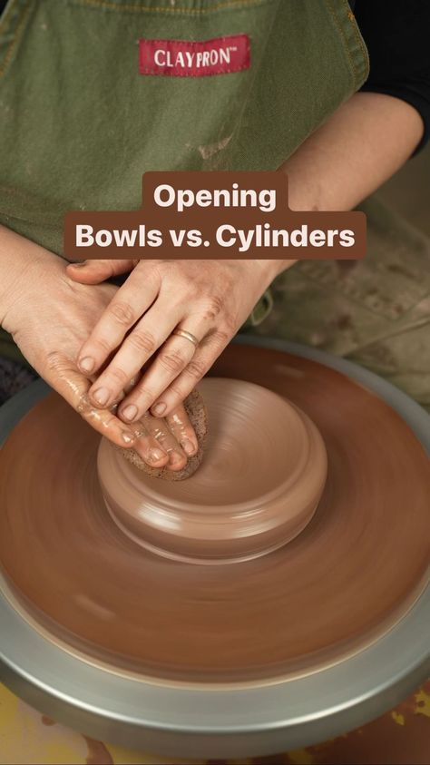 Everything on the wheel starts at a bowl or a cylinder. Here are some tips for making a bowl shape. #pottery #ceramics #handmade #clay… | Instagram Throwing Clay, Pottery Lessons, Beginner Pottery, Wheel Throwing, Pottery Videos, Ceramic Techniques, Pottery Techniques, Pottery Glazes, Pottery Classes