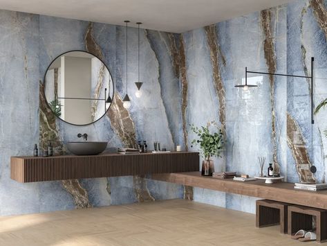 Porcelain stoneware wall/floor tiles with marble effect THE ROOM - ONICE ARAGOSTA by Imola Japanese Bathroom Design, Japanese Bathroom, Black Dahlia, Large Tile, Marble Surface, Small Bathroom Design, Minimalist Bathroom, Marble Bathroom, Marble Effect