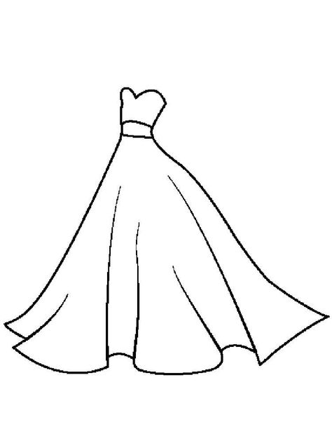 Wedding Dress Template, Dress Templates, Wedding Coloring Pages, Gown Drawing, Fashion Coloring Book, Wedding Dress Color, Fashion Design Drawing, Dress Design Drawing, Sketches Dresses