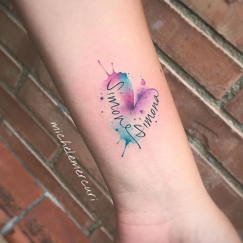 • Iᑎ ᑌᑎ ᑕᑌOᖇE • #tattoo #tattoos #tattooedgirls #tattooart #tattooartist #tattooist #tattooink #tattooing #tattooideas #tattooinspiration… Mutterschaft Tattoos, Ruby Tattoo, Watercolor Heart Tattoos, Small Watercolor Tattoo, Mommy Tattoos, Tattoo For Son, Inked Tattoo, Tatuaje A Color, Heart Tattoo Designs