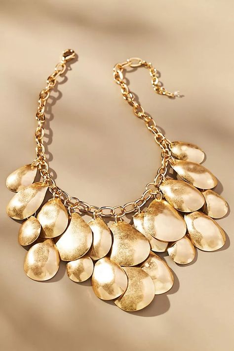 Women's Jewelry | Fashion Jewelry for Women | Anthropologie Statement Necklace Outfit, 2024 Jewelry, Anthropologie Necklace, Chunky Gold Necklaces, Lariat Necklace Silver, Bold Statement Jewelry, Gold Collar Necklace, Necklace Outfit, Gold Lariat Necklace