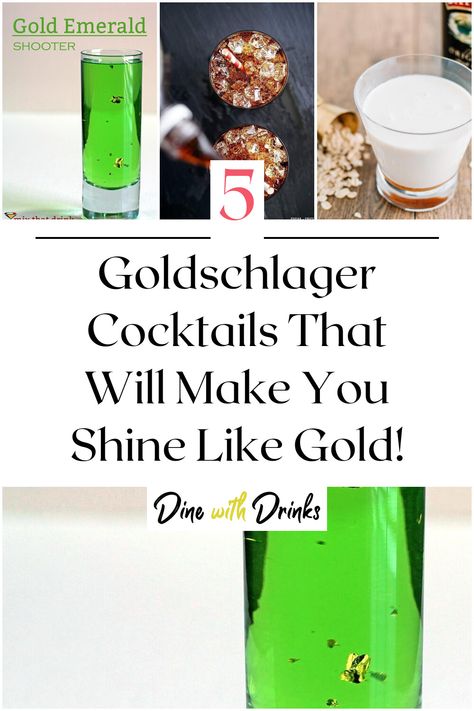 Collage of 4 goldschlager cocktails. Drinks With Goldschlager, Goldschlager Drinks Recipes, Goldschlager Shots, Goldschlager Drinks, Goldschlager Cocktails, Christmas Cocktails, Drink Up, Signature Drinks, Something Sweet