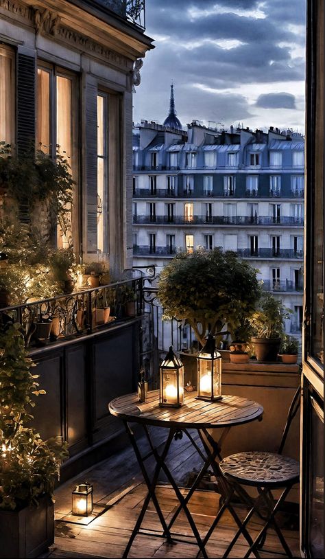 Aesthetic Balcony Pics, Balcony Proposal, Paris Terrace, Old Money Interior Design, Old Money Interior, Cozy Photos, Parisian Balcony, Paris Balcony, Vienna Apartment