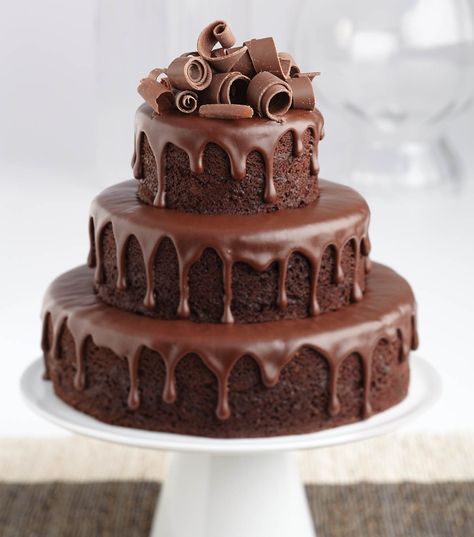 #CAKE: A PERFECT DESSERT FOR ALL YOUR CELEBRATIONS! Three Layer Chocolate Cake, Layer Chocolate Cake, Ultimate Chocolate Cake, Patisserie Fine, Chocolate Birthday Cake, Chocolate Ganache Cake, Torte Cupcake, Chocolate Cake Decoration, Chocolate Wedding Cake