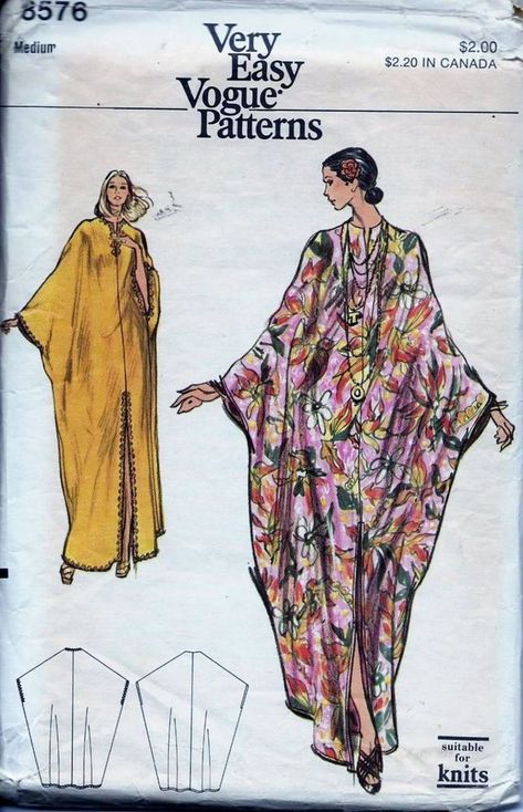 Caftan Pattern, Kaftan Pattern, Kaftan Designs, Mode Kimono, Vogue Sewing, Vogue Pattern, Couture Mode, Vogue Patterns, Couture Vintage