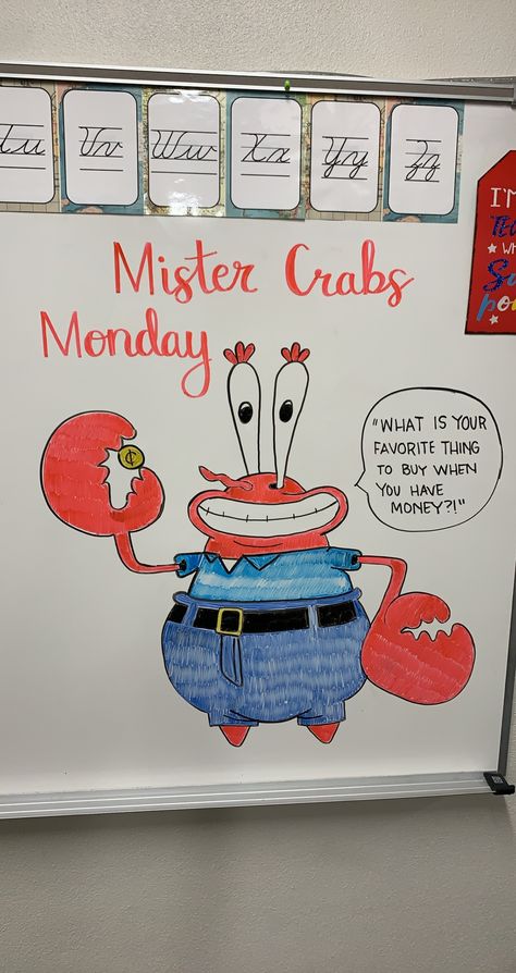 Monday Theme Days, Monday Messages For Students, Monday Whiteboard Ideas, Whiteboard Questions Monday, Every Monday Matters Activities, Whiteboard Prompts Monday, College White Board Ideas Doors, Monday Board Prompts, Simple Whiteboard Drawings