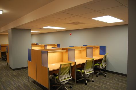 Student Library Design, Lecture Room Design University, Library Circulation Desk Ideas, University Library Interior Design, Nyu Library, School Library Circulation Desk, Study Carrel, Cafe Plan, Study College