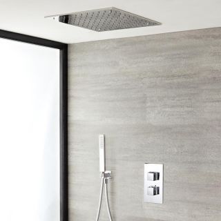 Concealed Showers With Handsets | Big Bathroom Shop Body Jet Showers, Ceiling Mounted Shower Head, Ceiling Shower Head, Large Shower Heads, Bad Accessoires, Luxurious Showers, Shower Kit, Luxury Shower, Bathroom Shop