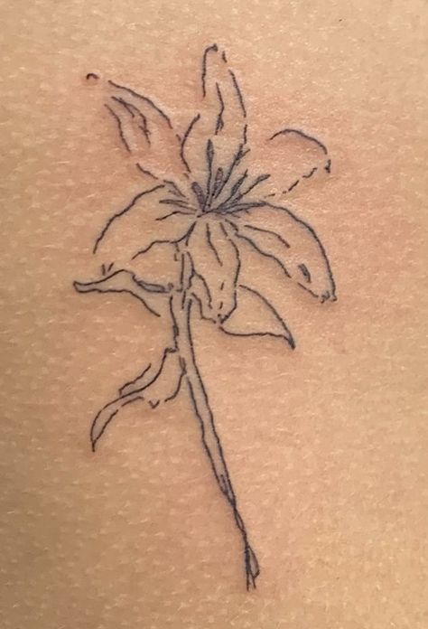 Minimalist Flower Tattoo, Dr Tattoo, Office Painting, Funky Tattoos, Handpoke Tattoo, Petite Tattoos, Lily Tattoo, Classy Tattoos, Discreet Tattoos