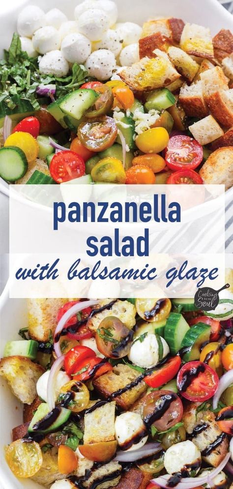 Ina Garten Panzanella Salad, Panzanella Salad Barefoot Contessa, Everyday Salads, Mozzarella Balls Recipe, Summer Panzanella, Chicken Artichoke Pasta, Panzanella Salad Recipe, Ina Garden, Panzanella Recipe