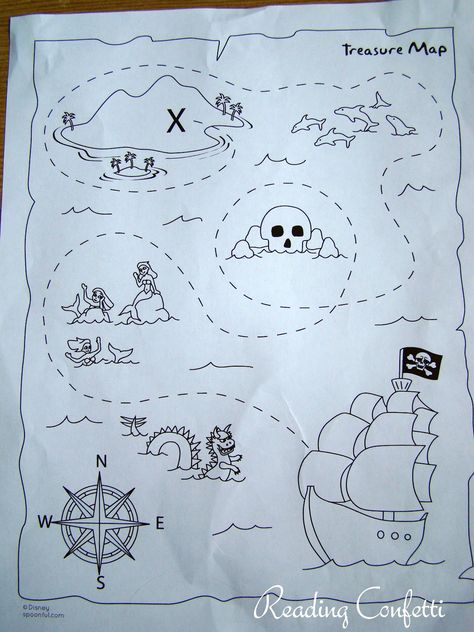 Reading Confetti: Preschool Treasure Maps Preschool Pirate Treasure Hunt, Pirate Preschool, Pirate Map, Crazy Summer, Pirate Activities, Pirate Treasure Maps, Pirate Crafts, Map Reading, Summer Preschool