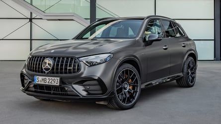 The GLC 43 and GLC 63 S E Performance models pack a serious wallop. New Mercedes Amg, Mercedes Suv, Mercedes Models, Mercedes Benz Glc, Bmw 4 Series, Mercedes Benz Models, New Mercedes, Compact Suv, Sport Seats