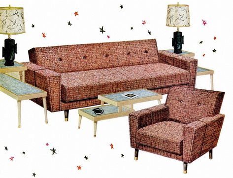 Creative Office Furniture, Roger Wilkerson, Sala Vintage, 60s Interior, Retro Rooms, Atomic Design, Atomic Ranch, Mid Century Furnishings, Mcm Furniture