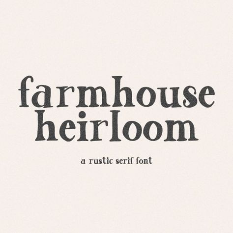 Farmhouse Heirloom Rustic Font Rustic Fonts Alphabet, Earthy Typography, Farmhouse Branding, Heirloom Kitchen, Farm Font, Farm Fonts, Farmhouse Clipart, Farmhouse Fonts, Rustic Fonts