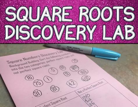 Teaching Square Roots Through Discovery - Idea Galaxy Square Numbers, Math Card Games, Secondary Math, Square Roots, 8th Grade Math, Student Drawing, Common Core Math, Math Concepts, Middle School Math