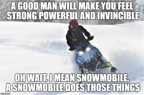 The freedom, power and glory is yours...on a snowmobile. Snowmobile Humor, Snowmobiling Humor, Snow Humor, The Freedom, Snowmobile, Sled, A Good Man, Make You Feel, Darth Vader