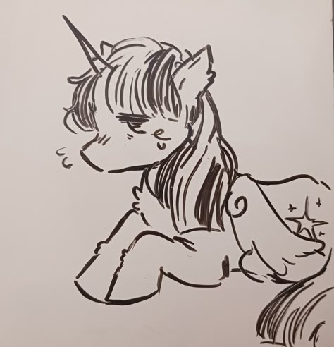 My Little Pony Drawing Reference, Mlp Doodles, Mlp Sketches, Pony Design, How To Draw Mlp Ponies, Unicorn Doodle, Mlp Body Base, Mlp Drawing, Mlp Pony Base