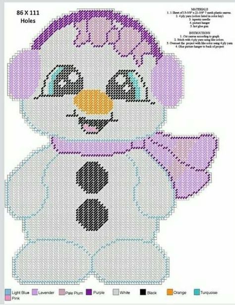 Plastic Canvas Ornament, Snowman Plastic Canvas, Snowman Cross Stitch Pattern, Christmas Plastic Canvas Patterns, Canvas Ornaments, Plastic Canvas Books, Cross Stitch Plastic Canvas, Christmas Plastic Canvas, Plastic Canvas Coasters