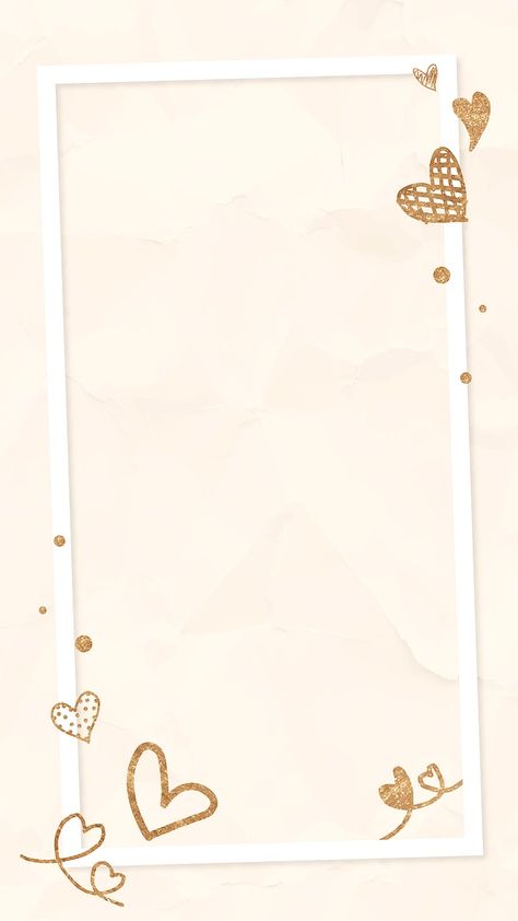 Download premium vector of Valentine’s gold heart frame vector beige crumpled social media story by Adjima about wedding invitation, story template, frame glitter, instagram story, and glitter backgrounds 2848705 Wedding Instagram Story, Valentines Day Border, Instagram Story Background, Iphone Wallpaper Cute, Valentine Template, Valentines Frames, Cute Backgrounds For Iphone, Story Background, Instagram Branding Design