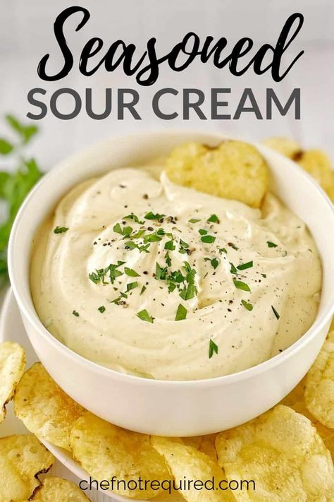 Seasoned Sour Cream For Waffle Fries, Seasoned Sour Cream Recipe, Lavosh Recipe, Waffles Fries, Sauce With Sour Cream, Sour Cream Dip Recipes, Sour Cream Dipping Sauce, Sour Cream Recipe, Seasoned Sour Cream