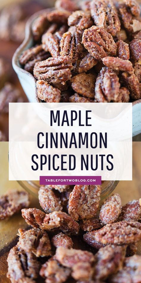 Spiced Nuts Recipe, Gift Giving Ideas, Table For Two, Nut Recipes, Pecan Recipes, Roasted Nuts, Snack Mix, Pressure Cooking, Food Gifts