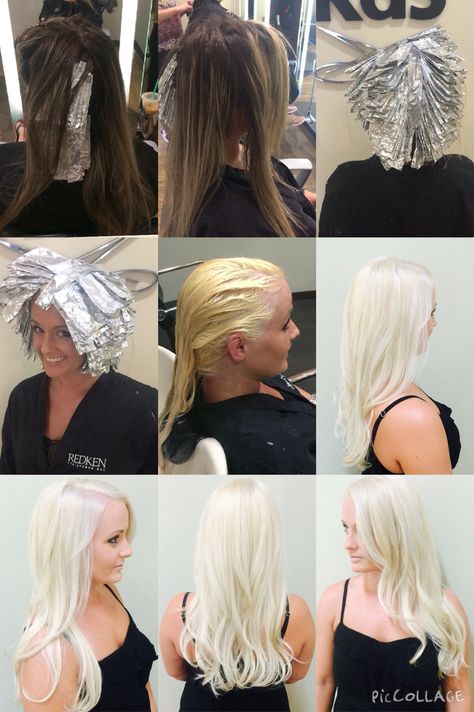 Olaplex. Blonde. Platinum. Before/after. Want! Blonde To Platinum Before And After, Best Blonde Hair, Olaplex Blonde, Blonde Platinum, Beige Blond, Bleach Blonde Hair, Cool Blonde Hair, Icy Blonde, Platinum Hair