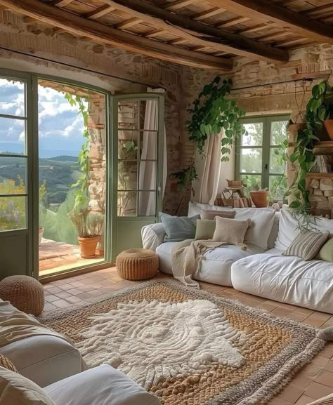 Modern Farmhouse Living, Dream House Rooms, Mediterranean Homes, Dream House Interior, Dream House Exterior, Dream Rooms, Dream House Decor, Small Living Room, House Inspo