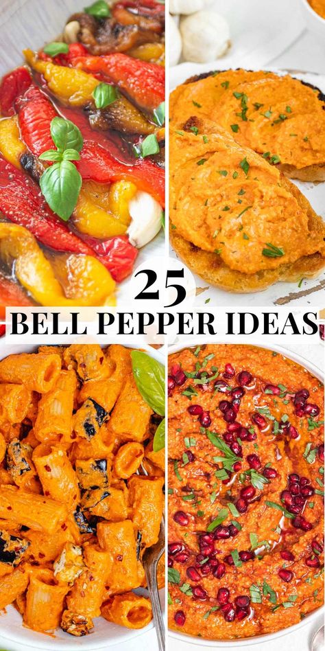 Healthy Bell Pepper Recipes, Red Bell Pepper Recipes, Vegan Stuffed Bell Peppers, Plant Based School, Creamy Pasta Salads, Vegan Curry Recipes, Pepper Recipes, Bell Pepper Recipes, Sweet Potato Chili