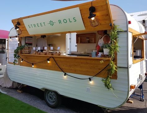 Pastry Food Trailer, Inside Food Truck Ideas, Food Truck Color Schemes, Good Truck Ideas, Food Truck Inspiration, Milkshake Food Truck, Bread Truck Conversion, Food Truck Trailer Ideas, Boho Food Truck