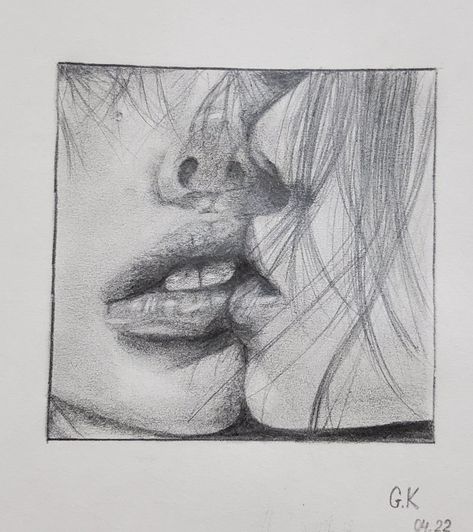 #sketch #kiss #for you Drawing Ideas Couples Kisses Sketch, How To Draw Two People Kissing Sketch, People Kissing Sketch, Romantic Artwork Drawing, How To Draw People Kissing, Kiss Draw Reference, Kissing Draw Reference, Wlw Sketch, Kissing Sketch