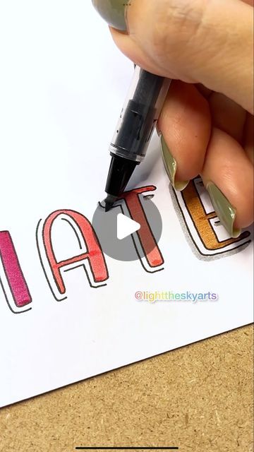 Different Lettering Styles Fonts, Happiness Calligraphy, Writing Styles For Project, Hand Lettering Markers, Hand Lettering Alphabet Step By Step, Highlighter Lettering, What To Draw With Crayola Markers, Cool Way To Write Letters, Marker Calligraphy