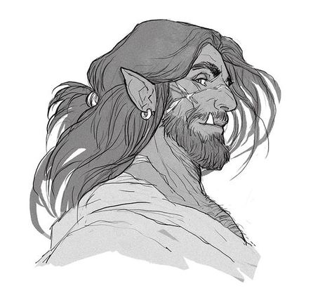 Orc Aesthetic Male, Orc Dnd Character, Half Orc Male Character Design, Half Orc Aesthetic, Orc Oc Male, Orc Drawing, Orc Character Design, Half Orc Male, Orc Male