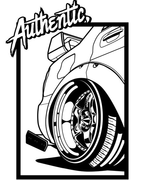 Black And White Car Drawing, Automotive Tattoo, Car Vector Illustration, Cars Vector, American Traditional Tattoo Ideas, Traditional Tattoo Ideas, Tattoo Process, Landing Page Inspiration, Automotive Illustration