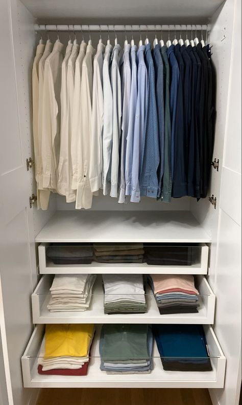 Man Closet Organization, Dorm Bathroom Organization, Man Closet, Dorm Bathroom, Men Closet, Closet Goals, Room Inspiration Bedroom, Bathroom Organization, Closet Organization